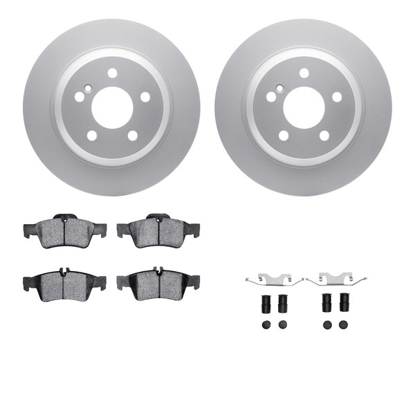 Dynamic Friction Co 4512-63166, Geospec Rotors with 5000 Advanced Brake Pads includes Hardware, Silver 4512-63166